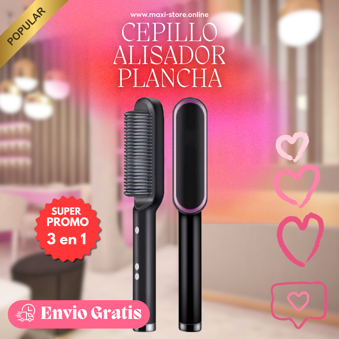 Cepillo Alisador Plancha - Anti quemaduras - 5 Niveles ⭐