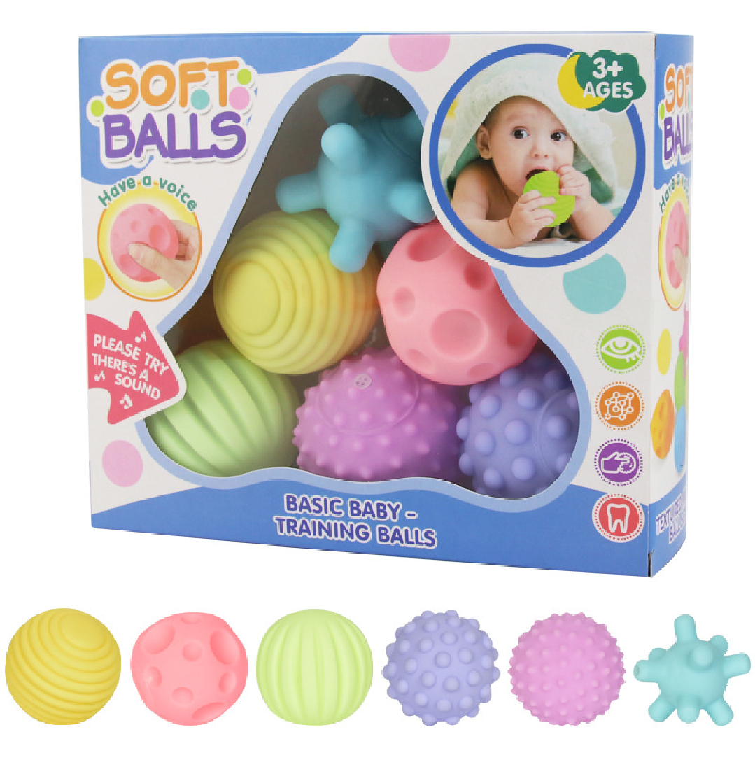 Pelotas Estimulacion Sensorial Bebes X 6