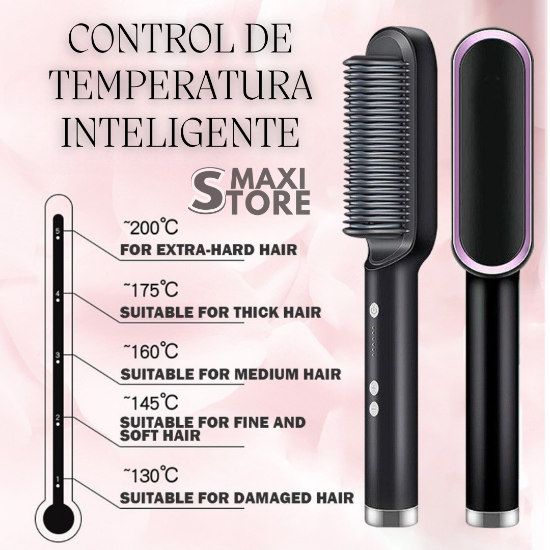 Cepillo Alisador Plancha - Anti quemaduras - 5 Niveles ⭐ Maxi Store