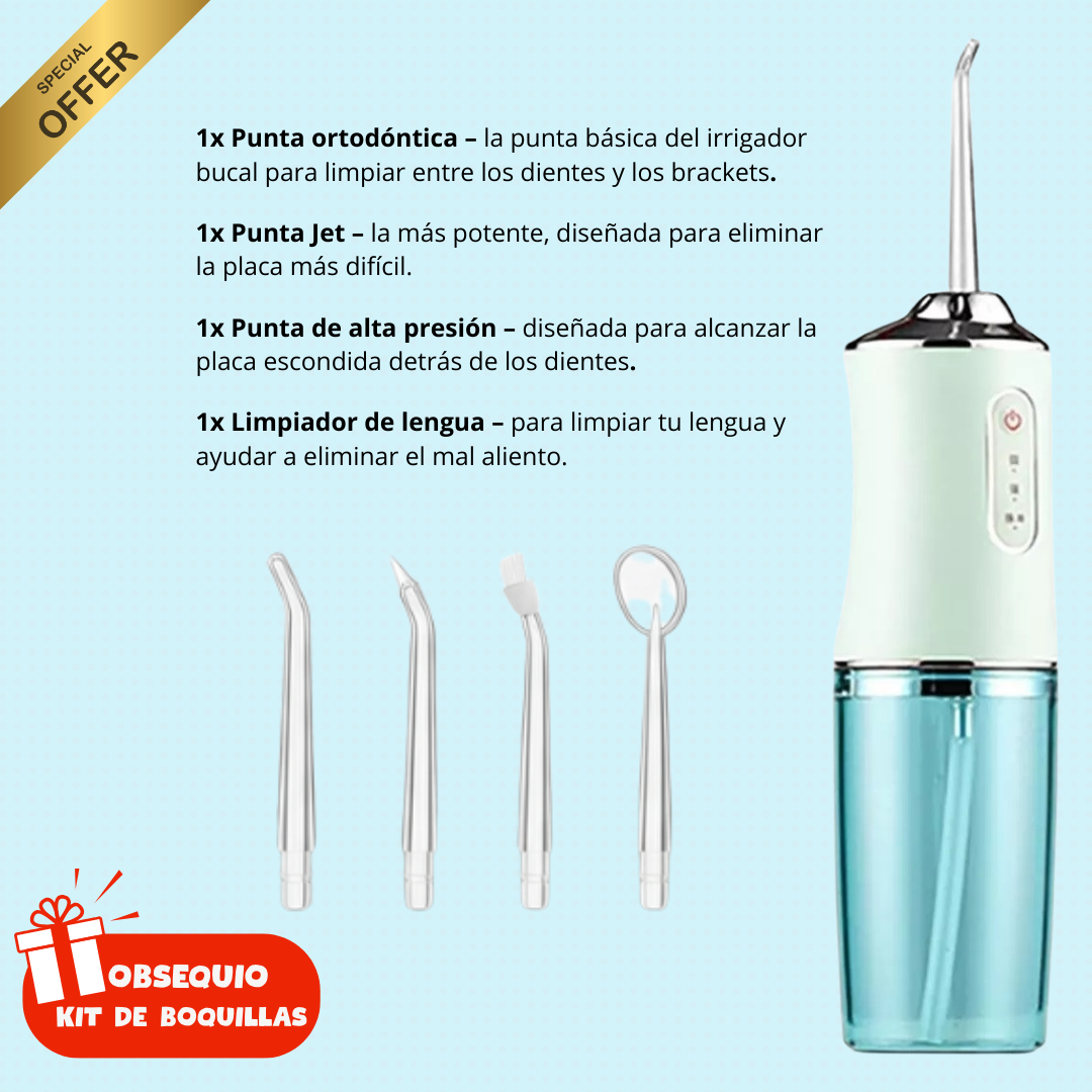 Limpiador Oral + Kit Boquillas Gratis