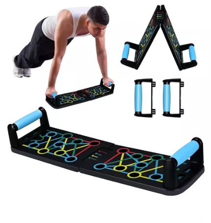 Combo Tabla de flexiones 9 en 1 + 2 Elasticos