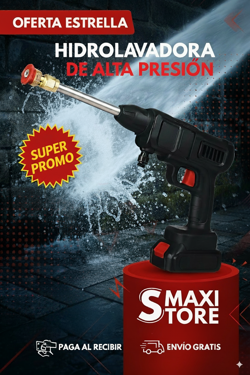 Hidrolavadora Inalámbrica 48v + 2 Baterias y Estuche GRATIS!