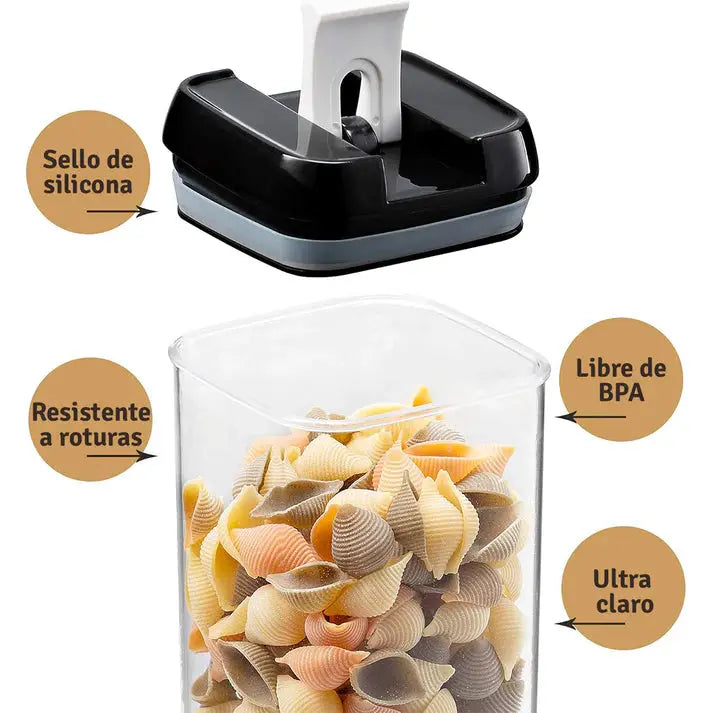 Recipientes Herméticos X 7 Unidades Maxi Store