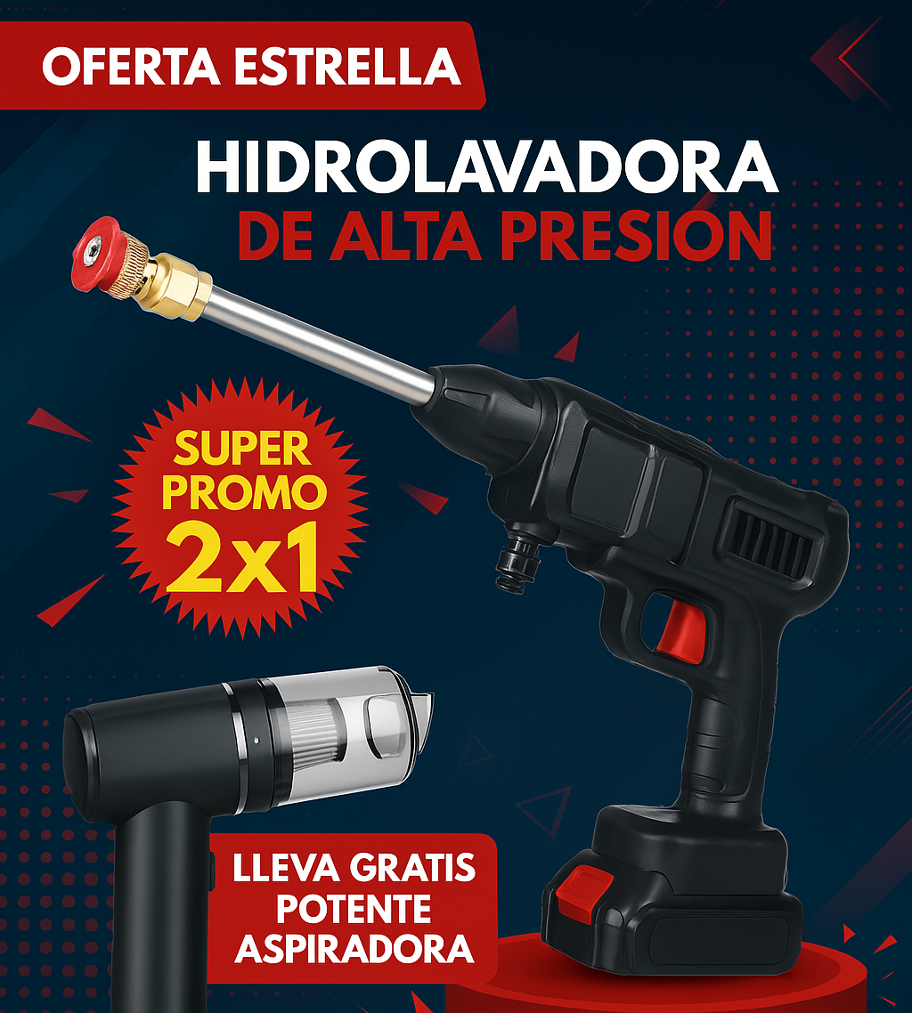 COMBO Hidrolavadora Inalámbrica 48v + Aspiradora Inalámbrica