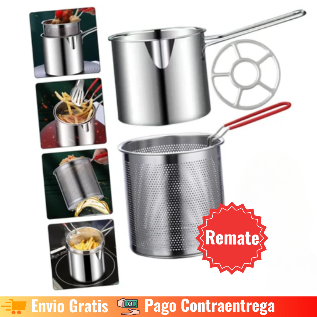 OLLA PARA FREIR EN ACERO INOXIDABLE - PRO✅