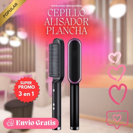 Cepillo Alisador Plancha - Anti quemaduras - 5 Niveles ⭐