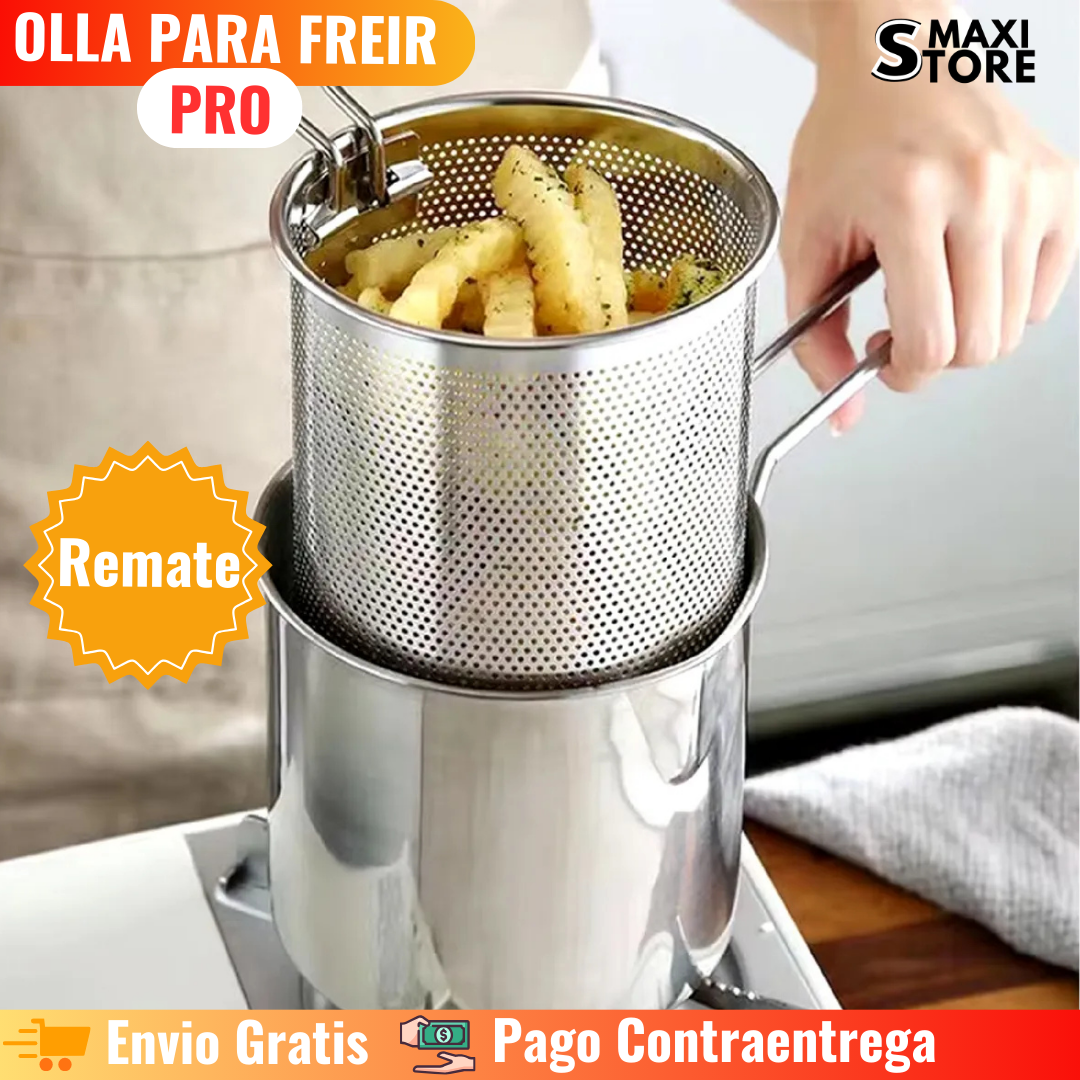 OLLA PARA FREIR EN ACERO INOXIDABLE - PRO✅