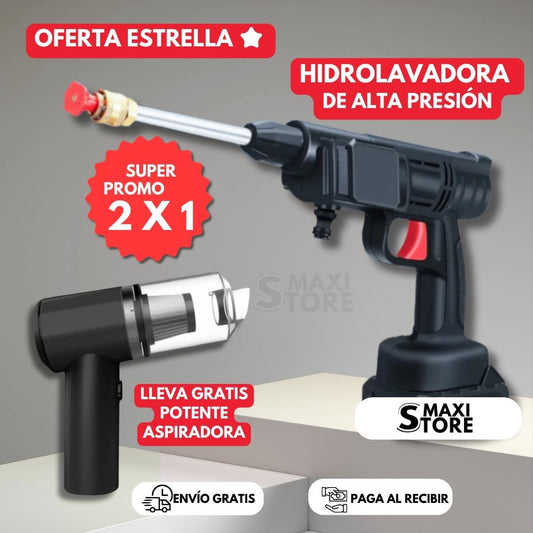 Hidrolavadora Inalámbrica 48v + 2 Baterias y Estuche GRATIS!