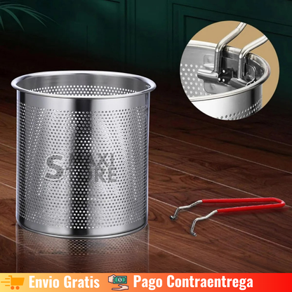 OLLA PARA FREIR EN ACERO INOXIDABLE - PRO✅