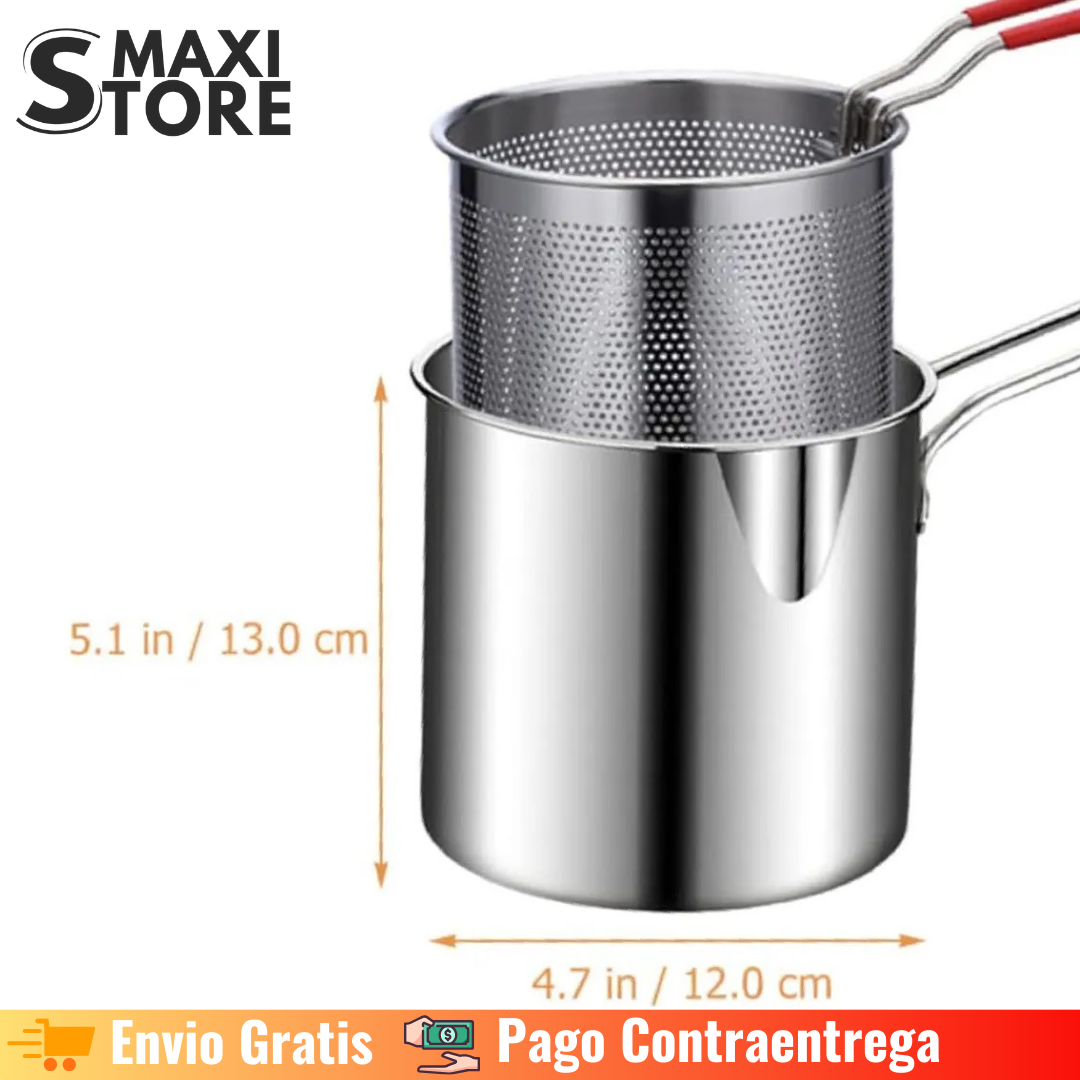 OLLA PARA FREIR EN ACERO INOXIDABLE - PRO✅