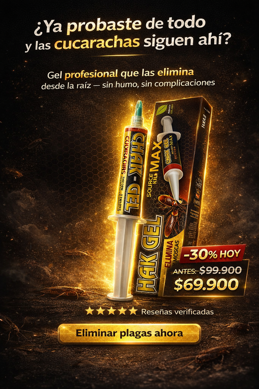 CHAK-GEL MAX 14g – Gel Mata Cucarachas y Hormigas | Control Profesional