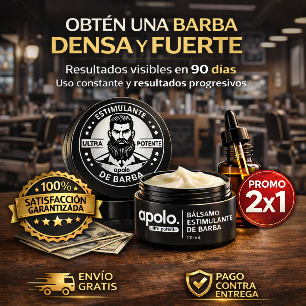 Balsamo para crecimiento de barba ultra potente con minoxidil 20% | 100 ml