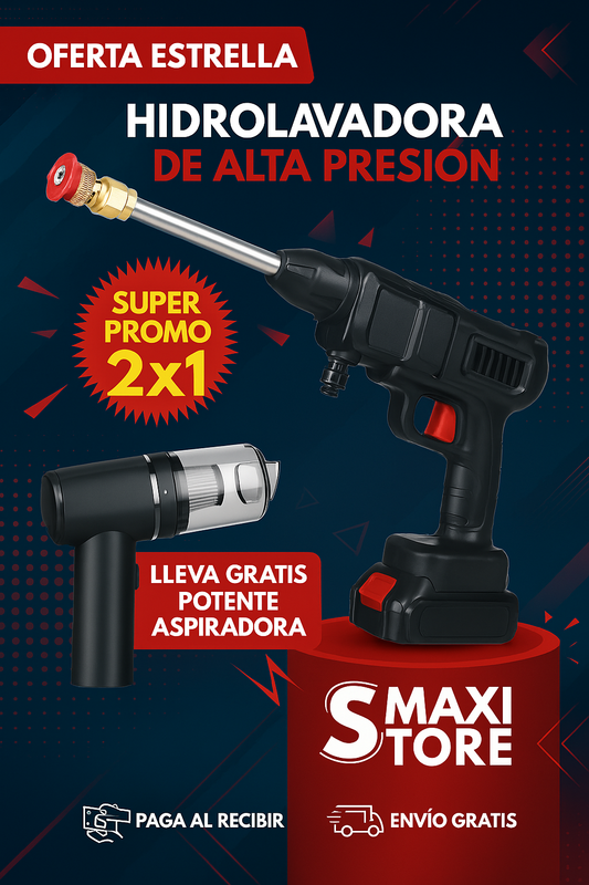 COMBO Hidrolavadora Inalámbrica 48v + Aspiradora Inalámbrica